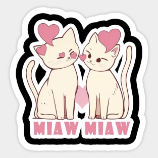 Kitty Butt-wiggle Cat Love Design Sticker